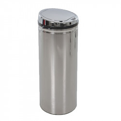 Hailo Poubelle automatique Selekta en acier chromé 42L Hailo Kobleo