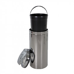 Hailo Poubelle automatique Selekta en acier chromé 42L Hailo Kobleo