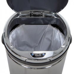 Hailo Poubelle automatique Selekta en acier chromé 42L Hailo Kobleo