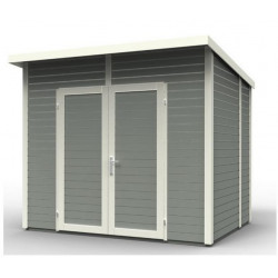 Baltic Abri de jardin en bois peint gris 4,31 m2 SKUR4 Gris Kobleo
