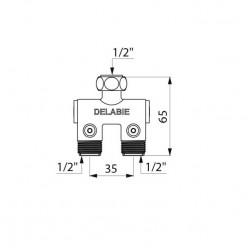 Delabie Prémélangeur compact pourr lavabo MF1/2 clapets antiretour Kobleo