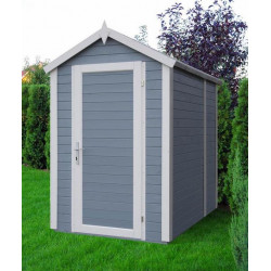 Baltic Abri de jardin en bois peint gris 2,16 m2 SLOT Gris Kobleo