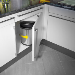 Hailo Poubelle encastrable Compact-Box M 15L inox Hailo Kobleo