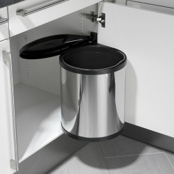 Hailo Poubelle encastrable Compact-Box M 15L inox Hailo Kobleo