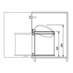 Hailo Poubelle encastrable Compact-Box M 15L inox Hailo Kobleo