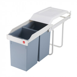 Hailo Poubelle de tri Multi-Box Duo L encastrable 2x14L Hailo Kobleo