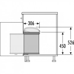 Hailo Poubelle Big-Box 20 encastrable 20L Hailo Kobleo