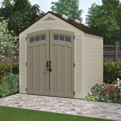 Suncast Abri jardin Storeplus polyethylène 25mm 484m2 plancher puits lumière Suncast Kobleo