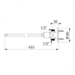Delabie Robinet temporisé Tempogenou 7sec droit MM1/2 levier L350 Delabie Kobleo