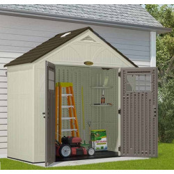 Suncast Abri de jardin pvc Woodgrain Suwg8400 3,45m2 2,55x1,35x2,61m Suncast Kobleo