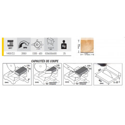 Femi Scie à onglet TR 305-i 1400W D305mm avec déligneuse Femi Job Line Kobleo Femi Scie à onglet TR 305-i 1400W D305mm avec déligneuse Femi Job Line Kobleo