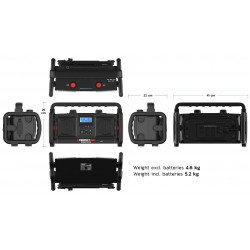 Perfect Pro Radio de chantier Workstation chargeur et lecteur Usb IP65 Perfect Pro Kobleo Perfect Pro Radio de chantier Workstation chargeur et lecteur Usb IP65 Perfect Pro Kobleo