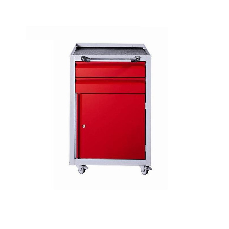Kupper Servante d’atelier mobile 1 porte et 2 tiroirs Couleur : Rouge Kobleo