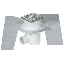 Nicoll Siphon Docia Sicax pour douche carrelée 100x100mm horizontale Nicoll Kobleo