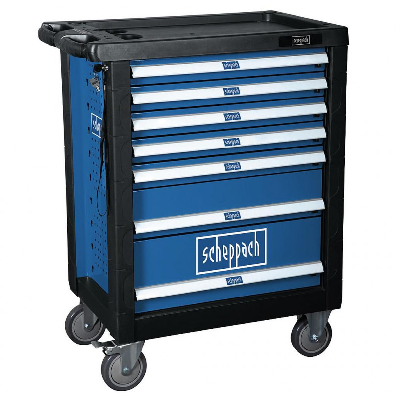 Scheppach Servante d'atelier mobile 7 tiroirs charge max 450 kg avec 263 outils  Kobleo