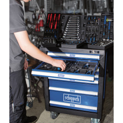 Scheppach Servante d'atelier mobile 7 tiroirs charge max 450 kg avec 263 outils  Kobleo
