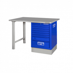 Bahco Etabli d'atelier acier inoxydable 150 cm 8 tiroirs bleu 2 pieds 1495K8 Bahco Kobleo