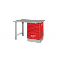 Bahco Etabli d'atelier acier inoxydable 150cm 8 tiroirs rouge 2 pieds 1495K8 Bahco Kobleo