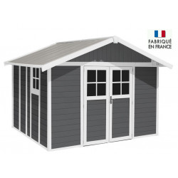Grosfillex Abri de jardin Déco 11m² en PVC Gris foncé Kit fixation DECO 11 PMMA Grosfillex Kobleo Grosfillex Abri de jardin Déco 11m² en PVC Gris foncé Kit fixation DECO 11 PMMA Grosfillex Kobleo