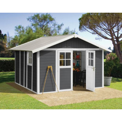 Grosfillex Abri de jardin Déco 11m² en PVC Gris foncé Kit fixation DECO 11 PMMA Grosfillex Kobleo Grosfillex Abri de jardin Déco 11m² en PVC Gris foncé Kit fixation DECO 11 PMMA Grosfillex Kobleo