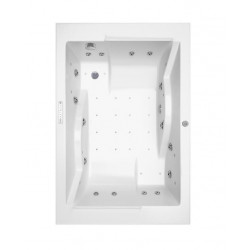 Allibert Baignoire balnéo rectangulaire 180 x 120 cm 310 L Spallibert Duo Kobleo