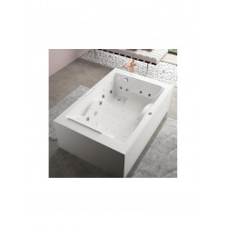 Allibert Baignoire balnéo rectangulaire 180 x 120 cm 310 L Spallibert Duo Kobleo