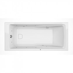 Allibert Baignoire balnéo rectangulaire 170 x 75 cm 190 L blanc Micropearl Chro Kobleo