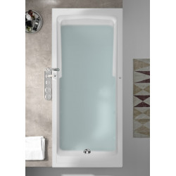 Allibert Baignoire balnéo rectangulaire 170 x 75 cm 190 L blanc Micropearl Chro Kobleo