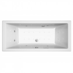 Allibert Baignoire balnéo système Dolcea 170x75x50-525cm 24 buses coloris blanc Kobleo