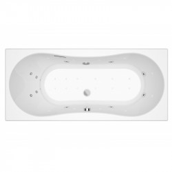 Allibert Baignoire balnéo rectangulaire 180x80x535-56cm 220 L 24 buses coloris  Kobleo