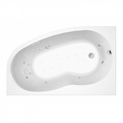 Allibert Baignoire balnéo asymétrique droite 160x100x55-553 cm tablier Dolcea E Kobleo