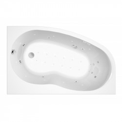 Allibert Baignoire balnéo asymétrique gauche 160x100x55-553 cm tablier Dolcea E Kobleo