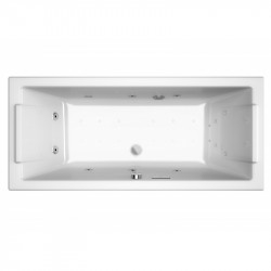 Allibert Baignoire balnéo rectangulaire Intensea 180x80x50-525cm 26 buses 215 L Kobleo