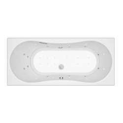 Allibert Baignoire balnéo rectangulaire Intensea 170 x 80 x 54-565 cm blanc Ino Kobleo