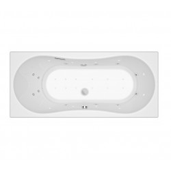 Allibert Baignoire balnéo rectangulaire Intensea 180 x 80 x 535-56 cm blanc Ino Kobleo