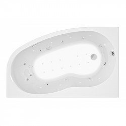 Allibert Baignoire balnéo asymétrique droite 160x100x55-553cm 26 buses tablier  Kobleo