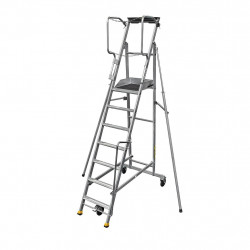 Centaure Plate-forme de rayonnage aluminium Haut. travail 4,30 m 9 marches ERM Kobleo