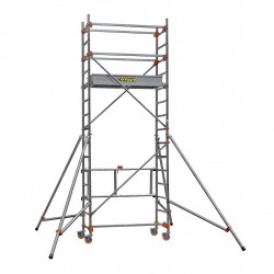 Centaure Echafaudage aluminium 2 niveaux hauteur travail 680 m base pliante STM Kobleo