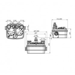 SFA Pompe de relevage Sanicubic 2 Pro 3000W Kobleo SFA Pompe de relevage Sanicubic 2 Pro 3000W Kobleo
