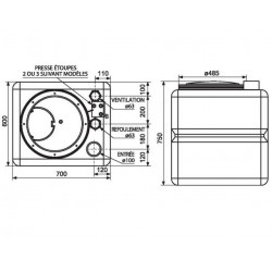 Grundfos Station de relevage 270L Unolift AP35B.50.06.A1 Grundfos Kobleo Grundfos Station de relevage 270L Unolift AP35B.50.06.A1 Grundfos Kobleo