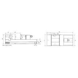 Dolex Etau de fraiseuse Longueur mors 150 mm ouverture 150 mm série 600 Dolex Kobleo