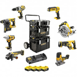 DeWalt Pack 8 outils XR 18V 4x5Ah Li-Ion avec coffret Kobleo