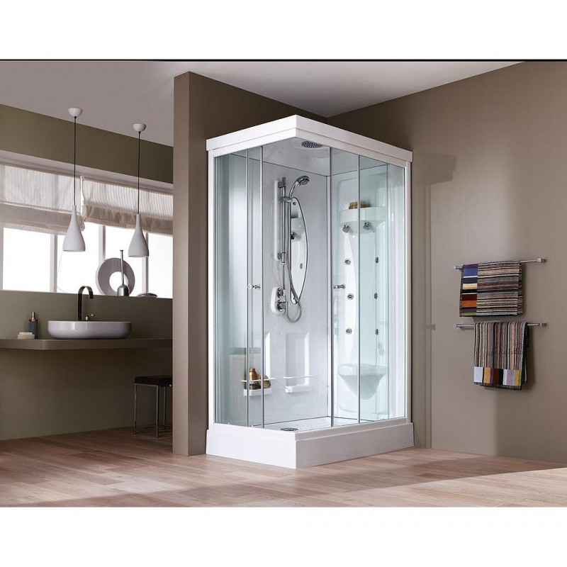 Leda Cabine de douche intégrale rectangle 1200x800 mm avec hydromassage ODY Kobleo
