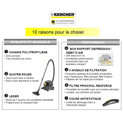 Karcher Aspirateur poussières T12/1 12L 1300W Karcher Kobleo