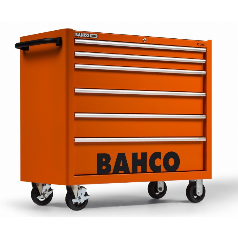 Bahco Servante classique C75 40 6 tiroirs orange charge 900 kg 986x501x1100 Bahco Kobleo