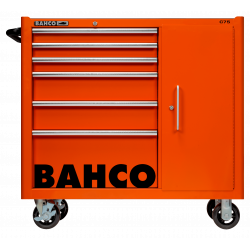 Bahco Servante classique C75 6 tiroirs armoire latérale orange 986x501x1100m Kobleo