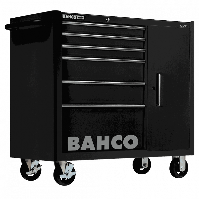 Bahco Servante classique C75 6 tiroirs armoire latérale noir 986x501x1100mm  Kobleo