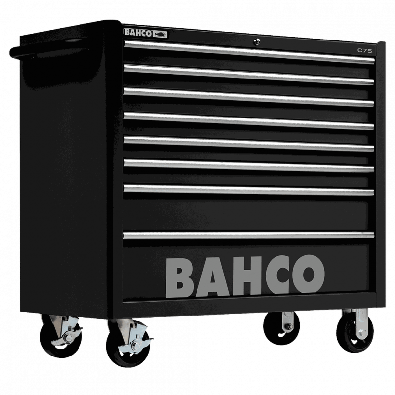 Bahco Servante classique C75 1 mètre avec 8 tiroirs Noire 1475KXL8BLACK Kobleo
