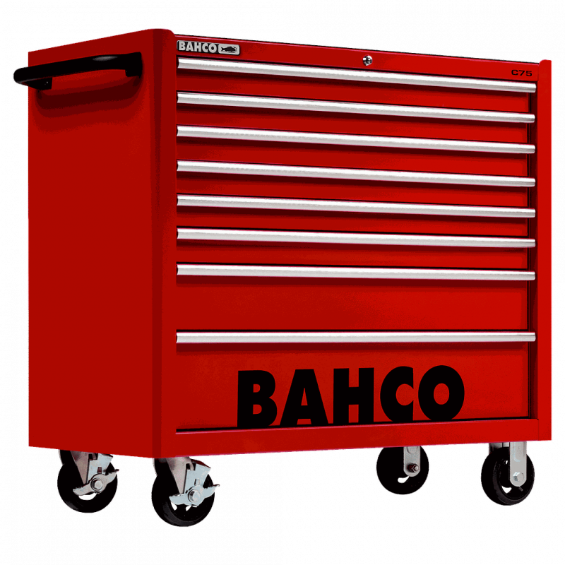 Bahco Servante classique C75 1 mètre avec 8 tiroirs Rouge 1475KXL8RED Kobleo