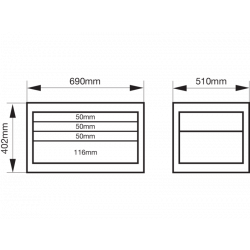 Bahco Coffre « storage hub » premium E87 gris 4 tiroirs charge 400 kg 690x51 Bahco Kobleo